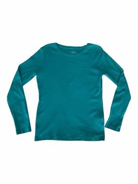 Cherokee Ultimate Shirt Girls Size Large Teal Blue Long Sleeves Classic